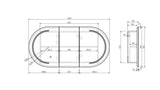 Athena 1200mm LED Oval Shaving Cabinet mercioaustralia