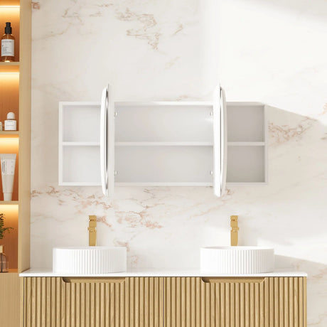 Athena 1500mm LED Oval Shaving Cabinet mercioaustralia