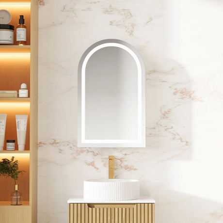 Athena 500 x 900mm LED Arch Shaving Cabinet mercioaustralia