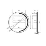 Athena 600mm LED Round Shaving Cabinet mercioaustralia