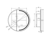 Athena 750mm LED Round Shaving Cabinet mercioaustralia