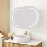 Athena 900mm LED Oval shaving Cabinet mercioaustralia