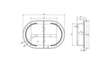 Athena 900mm LED Oval shaving Cabinet mercioaustralia