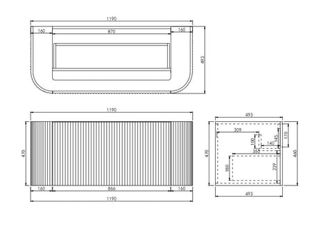 POS AVALON Wall Hung Vanity Matte White (All Sizes) Poseidon