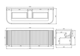 POS AVALON Wall Hung Vanity Matte White (All Sizes) Poseidon