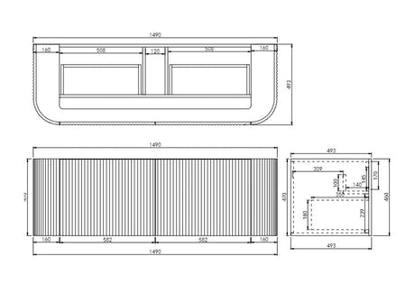 POS AVALON Wall Hung Vanity Matte White (All Sizes) Poseidon