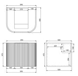 POS AVALON Wall Hung Vanity Matte Black (All Sizes) Poseidon
