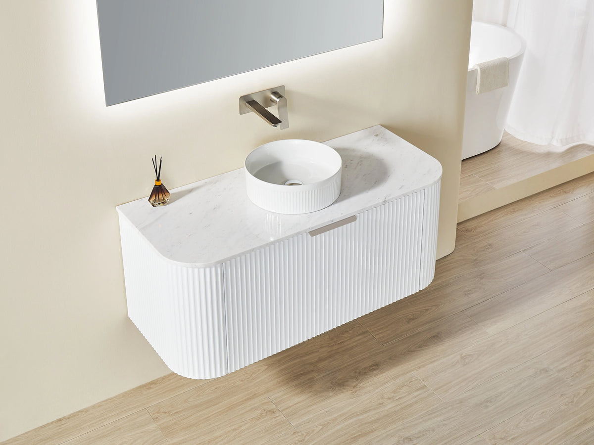 POS AVALON Wall Hung Vanity Matte White (All Sizes) Poseidon