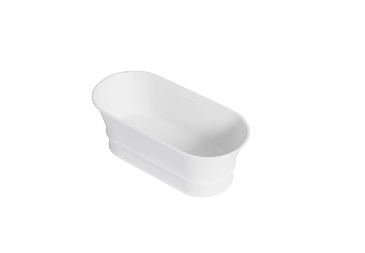 Harrington Matte White Solid Surface Stone Free Standing Bath 1500mm*700mm*680mm Poseidonbk