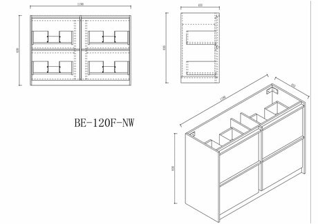 Bella 1200mm Freestanding Cabinet - Notaio Walnut mercioaustralia
