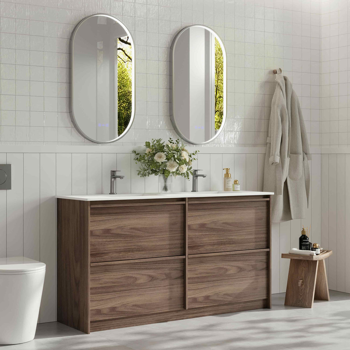 Bella 1500mm Freestanding Cabinet - Notaio Walnut mercioaustralia