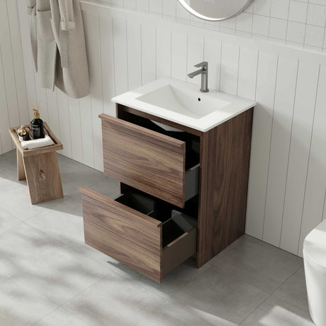 Bella 600mm Freestanding Cabinet - Notaio Walnut mercioaustralia