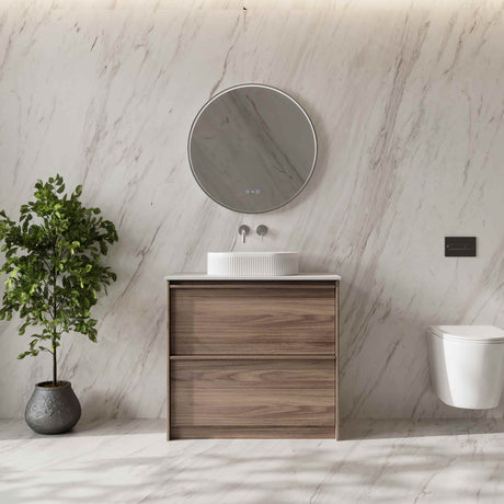 Bella 900mm Freestanding Cabinet - Notaio Walnut mercioaustralia