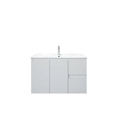 BIANCA 900mm MDF Wall-Hung Vanity (LHD) mercioaustralia