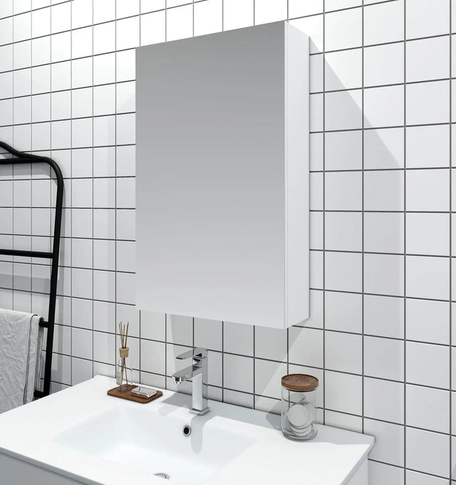 MDF Shaving Cabinet 450mm - Gloss White mercioaustralia