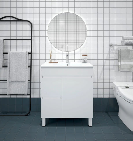 BIANCA 750mm PVC Freestanding Vanity (LHD) mercioaustralia