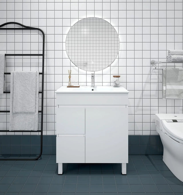 BIANCA 750mm PVC Freestanding Vanity (LHD) mercioaustralia