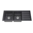 BKGS11649D – ARCKO GRANITE UNDER/OVERMOUNT DOUBLE BOWL GRANITE SINK WITH NO TAP HOLE BAD UND KUCHE