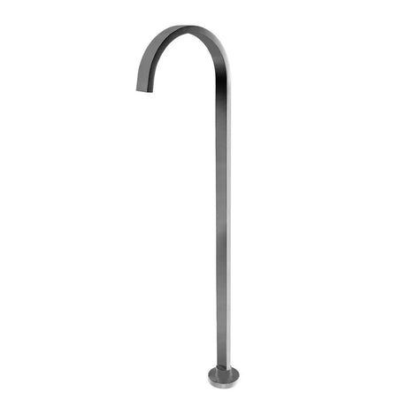 Cavallo Square Brushed Nickel Stainless Steel Freestanding Bath Spout Aquaperla