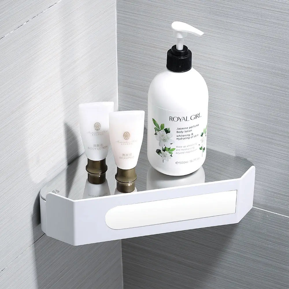 Hidden Storage Corner Shower Shelf fienza