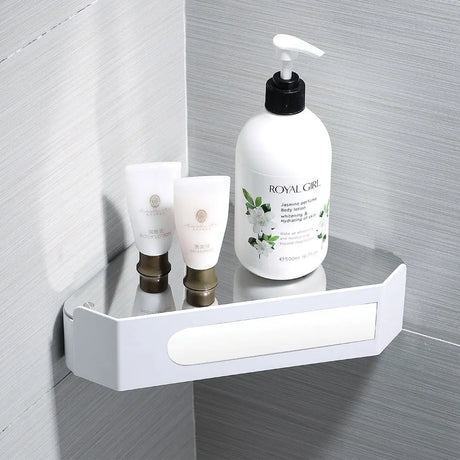 Hidden Storage Corner Shower Shelf fienza