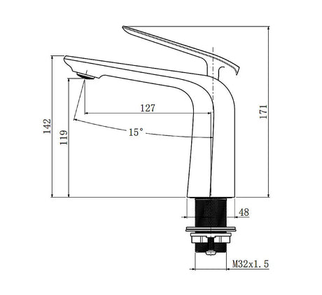 ESPERIA - Brushed Nickel Basin Mixer Aquaperla