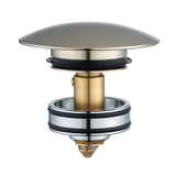 40mm Brushed Nickel Pop Up Waste Universal Non Overflow Aquaperla