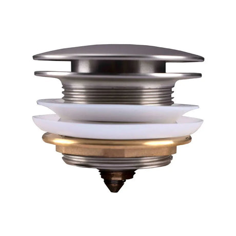 40mm Brushed Nickel Bathtub Pop Up Waste Non Overflow Aquaperla