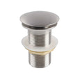 32mm Brushed Nickel Pop Up Waste Non Overflow Aquaperla