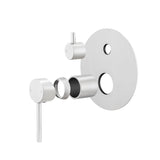 LUCID PIN - Brushed Nickel Diverter Mixer Aquaperla