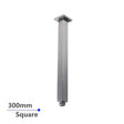 300mm Brushed Nickel Ceiling Shower Arm Aquaperla