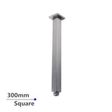 300mm Brushed Nickel Ceiling Shower Arm Aquaperla