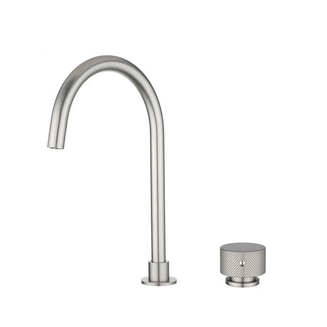 MOON - Brushed Nickel Swivel Basin Mixer Aquaperla