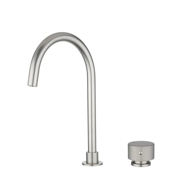 MOON - Brushed Nickel Swivel Basin Mixer Aquaperla