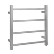 Brushed Nickel Heated Towel Rack 4 Bars Aquaperla