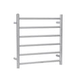 Brushed Nickel Heated Towel Rack 6 Bars Aquaperla