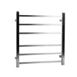 Brushed Nickel Heated Towel Rack 6 Bars Aquaperla