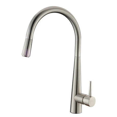 Brushed Nickel Pull Out Kitchen Mixer Aquaperla