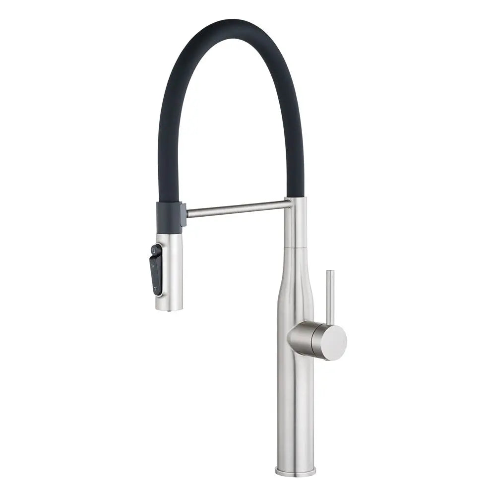 Brushed Nickel Kitchen Mixer Aquaperla