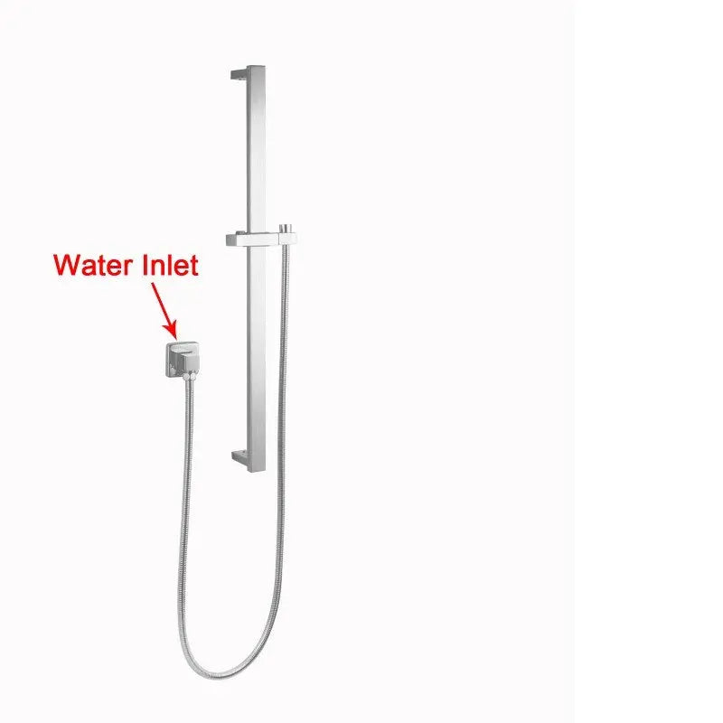 Brushed Nickel Shower Rail Aquaperla