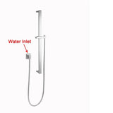 Brushed Nickel Shower Rail Aquaperla