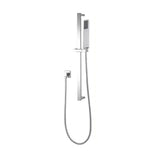 Brushed Nickel Shower Rail with Handheld Shower Aquaperla