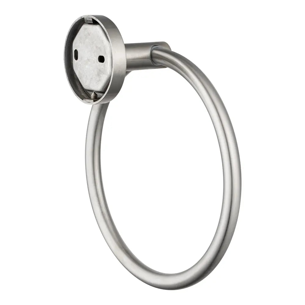 LUCID PIN - Brushed Nickel Towel Ring Aquaperla