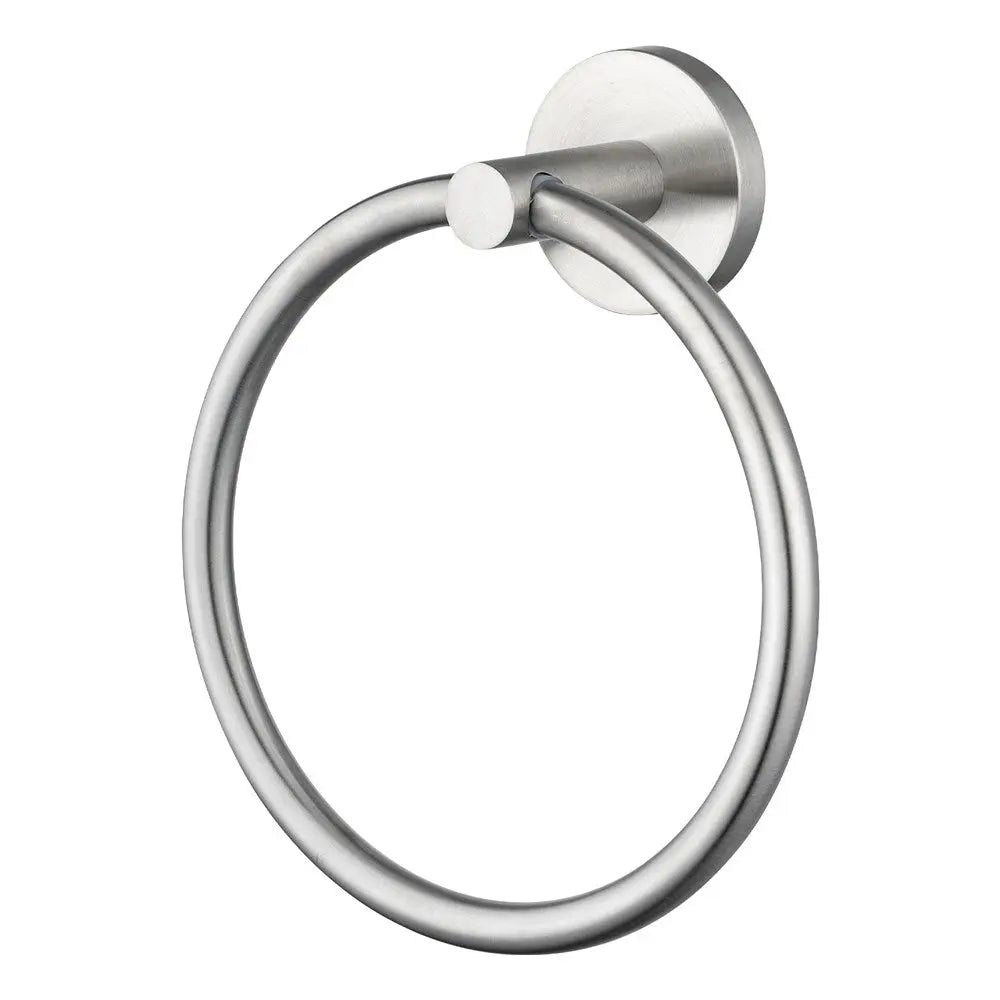 LUCID PIN - Brushed Nickel Towel Ring Aquaperla