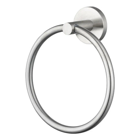 LUCID PIN - Brushed Nickel Towel Ring Aquaperla