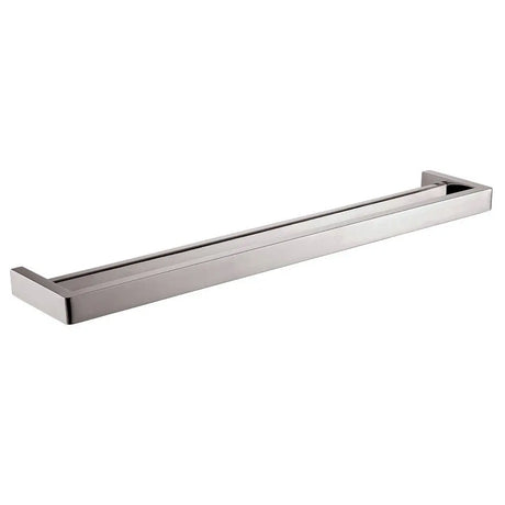 IVANO - 800mm Brushed Nickel Double Towel Rail Aquaperla