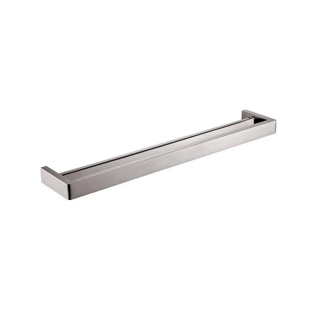 IVANO - 600mm Brushed Nickel Double Towel Rail Aquaperla