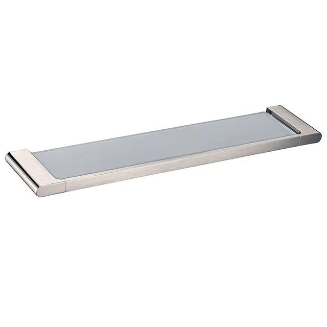 VOG - Brushed Nickel Glass Shelf Aquaperla