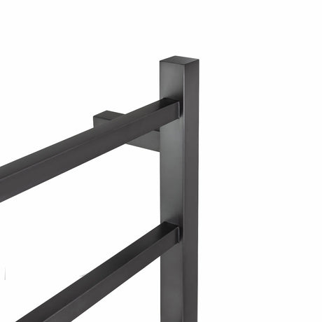 Brushed Gunmetal Heated Towel Rack 4 Bars Aquaperla
