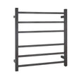 Brushed Gunmetal Heated Towel Rack 6 Bars Aquaperla